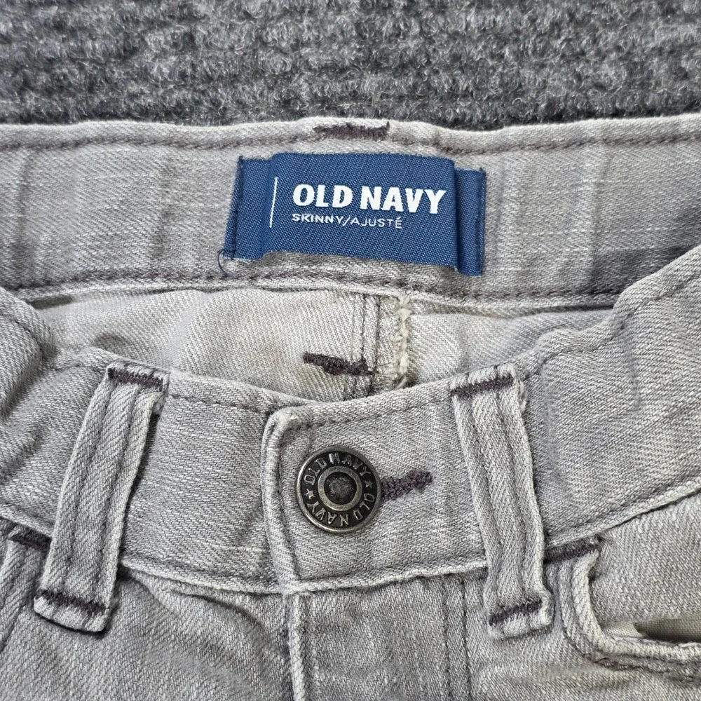 Old‎ Navy Skinny Jeans Adjustable Waist Boy's Size 4T Gray Light Wash